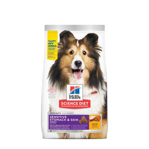 Nourriture sèche pour chiens HILL'S SCIENCE DIET « Estomac et peau sensible ». Saveur de poulet. Choix de formats.