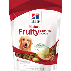 Gâteries pour chiens HILL'S SCIENCE DIET Fruity Crunchy Snacks. Avec pommes et avoine. Sachets de 227 g.
