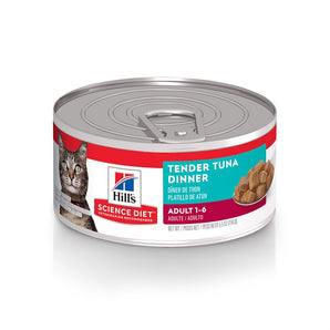Nourriture humide en conserve pour chats HILL'S SCIENCE DIET - Dîner de thon tendre. 156 g.