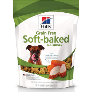 Gâteries pour chiens sans grains HILL'S SCIENCE DIET Soft Baked avec poulet et carottes. Sachets de 227 g.