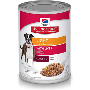 Nourriture humide en conserve pour chiens HILL'S SCIENCE DIET. Légère au foie. 370 g.