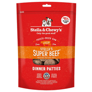 Nourriture lyophilisée pour chiens STELLA & CHEWY'S Super Beef Dinner Patties - Saveur de boeuf - Choix de formats