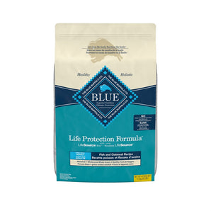 Nourriture sèche pour chiens adultes BLUE BUFFALO Life Protection. Saveur de poisson. 11.79 kg.