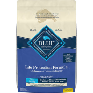 Nourriture sèche pour chiens adultes de grandes races BLUE BUFFALO Life Protection. Formule Poids santé. Saveur de poulet. 11.79 kg.