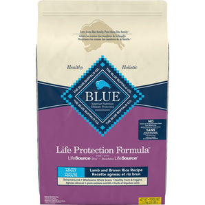 Nourriture sèche pour chiens adultes de grandes races BLUE BUFFALO Life Protection. Saveur d'agneau. 11.79 kg.
