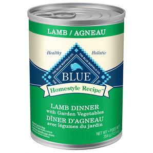 Nourriture humide pour chiens adultes BLUE HOMESTYLE RECIPE. Dîner d'agneau. 354 g.