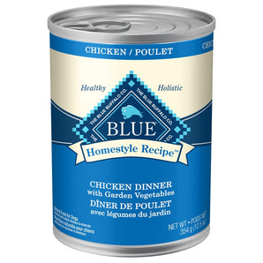 Nourriture humide pour chiens adultes BLUE HOMESTYLE RECIPE. Dîner de poulet. 354 g.