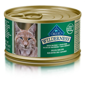 Nourriture humide pour chats adultes BLUE WILDERNESS. Recette de canard. 85 g.