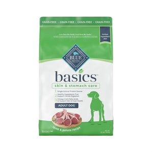 Nourriture sèche pour chiens adultes BLUE BUFFALO BASICS sans grains. Saveur d'agneau. 9.98 kg.