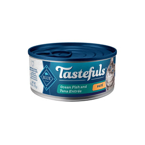 Nourriture humide pour chats adultes BLUE BUFFALO TASTEFULS - Entrée de thon et poisson de mer. 156 g.