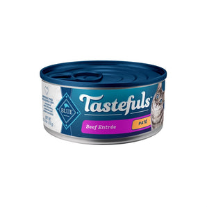 Nourriture humide pour chats adultes BLUE BUFFALO TASTEFULS - Entrée de pâté de boeuf. 156 g.