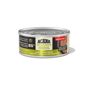 Nourriture humide pour chats ACANA - Morceaux dans le bouillon. Recette d'agneau et rognons. 155 g Choix de quantités