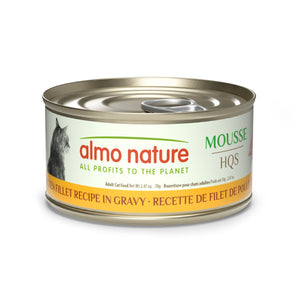 Nourriture humide pour chats ALMO NATURE HQS - MOUSSE, Recette de filet de poulet en sauce - Choix de quantités