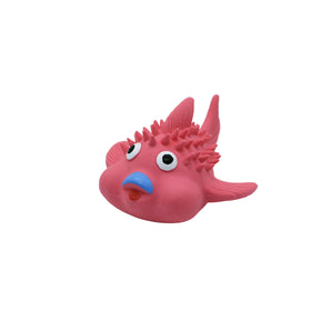 Jouet pour chiens BÜD'Z en latex avec "squeaker" - Poisson sans façon 12,5 cm.