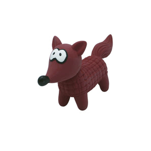 Jouet pour chiens BÜD'Z en latex avec "squeaker" - Renard roux 20 cm.