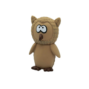 Jouet pour chiens BÜD'Z en latex avec "squeaker" - Hibou sauvage 12,5 cm.