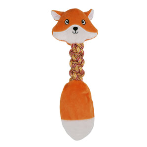 Jouet en peluche avec corde pour chiens BÜD'Z - Renard roux - 43 cm.