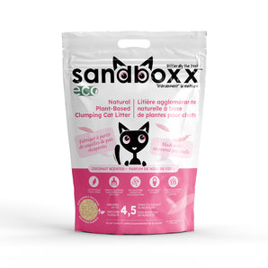 Litière naturelle à base de plantes SANDBOXX ECO. Format de 4.2 litres. Choix de parfums.