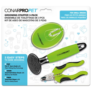 Ensemble de départ pour le toilettage de petits animaux CONAIR Pro Groom 3 outils.