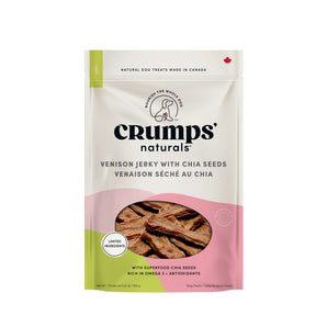 Gâteries pour chiens CRUMPS' NATURALS - Venaison séché au Chia 158g.