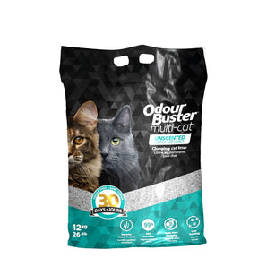 Odor Buster multi-cat clumping litter. 12kg. A transport surcharge is included in the price.