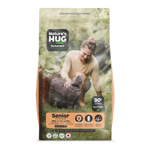 Nourriture sèche pour chats âgés ou moins actifs "Maintien âgés ou moins actifs" de Nature's HUG. Choix de formats