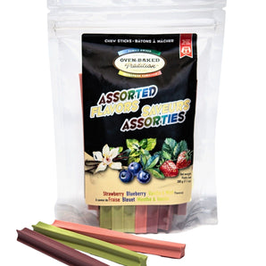 Gâteries pour chiens OBT - BÂTONS À MÂCHER - Saveurs assorties - 200 g.