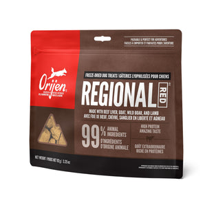 Gâteries lyophilisés ORIJEN pour chiens. Recette "Regional Red" 92 g