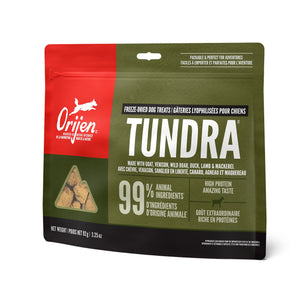 Gâteries lyophilisés ORIJEN pour chiens. Recette "Tundra" 92 g