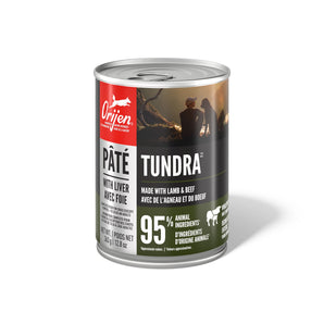 Nourriture humide pour chiens ORIJEN - Pâté recette "Tundra" avec foie. 363 g. Choix de quantités.