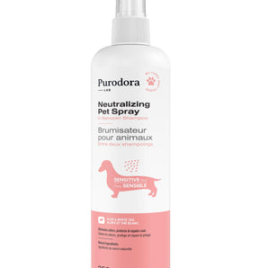 Brumisateur neutralisant d'odeurs pour animaux à la peau sensible PURODORA LAB. 237 ml.