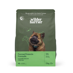 Nourriture sèche pour chiots WILDER HARRIER - Fait d'nsectes d'élevage. Hypoallergénique. Choix de formats.