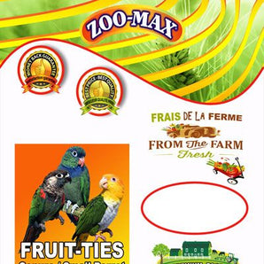 Nourriture pour oiseaux Conures ZOO-MAX Fruit-ties FT000. 250 g.