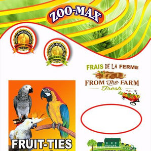 Nourriture pour oiseaux Perroquets ZOO-MAX Fruit-ties FT004. 225 g.