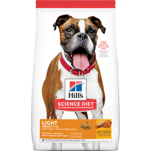 Hill's Science Diet adult dry dog ​​food. Lightweight formula. Choice of formats.