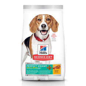 Nourriture sèche pour chiens adultes Science Diet de Hill’s. Formule poids idéal. Petites Bouchées. Choix de formats.