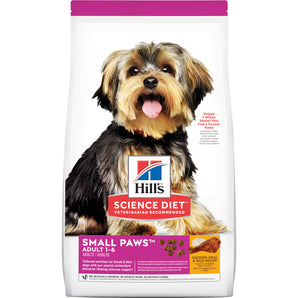 Nourriture sèche pour chiens adultes de petites races Science Diet de Hill’s. Small Paws. Choix de formats.