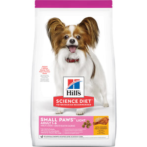 Nourriture sèche pour chiens adultes Science Diet de Hill’s. Small Paws. Formule légère. Choix de formats