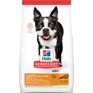 Hill's Science Diet adult dry dog ​​food. Lightweight formula. Small bites. Choice of formats.