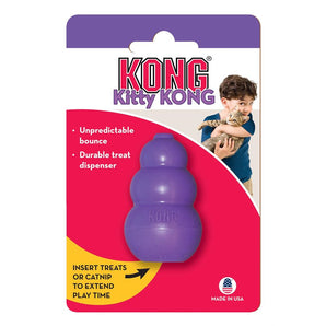 Toy for cats. KONG original purple unpredictable ball.