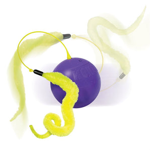 Toy for cats. Purrsuit interactive ball with twirling tail from KONG.
