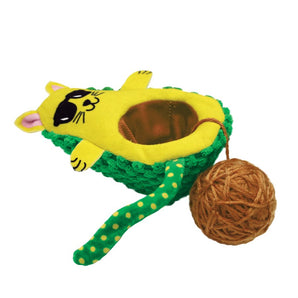 Toy for cats. Avocato Wrangler with String Ball from KONG.