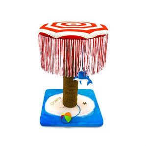 Toy for cats. KONG Play Spaces Catcabana perch with scratching post.
