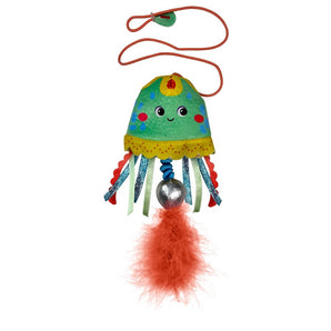 Toy for cats. Jellyfish to attach to the finger or to a handle of KONG.