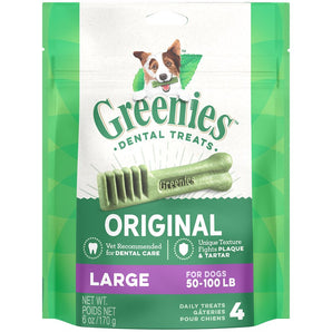 Greenies Original Treat-Pak™ large dog dental treats. Choice of sizes.