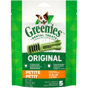 Gâteries dentaires pour chiens de petite taille Greenies Original Treat-Pak™.Choix de formats.