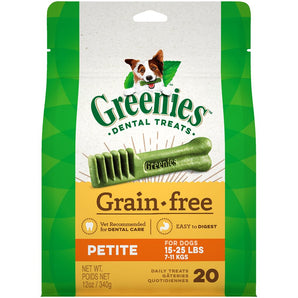 Greenies Grain Free Treat Pak™ Teenie treats for small breed dogs. Choice of formats.