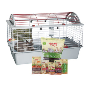 Living World Deluxe Fitted Rabbit Cage, Medium