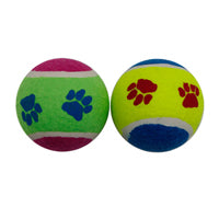 Balles de tennis Dogit avec motif de pattes, paquet de 2.