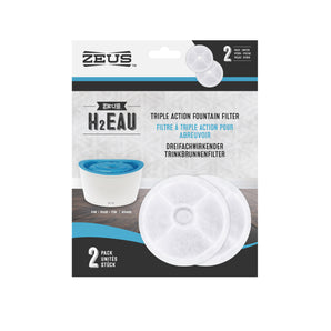 Triple action filters for H2EAU Zeus waterer, pack of 2.